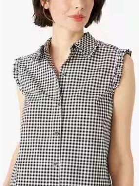 Kate Spade Mini Gingham Sleeveless Top NWT